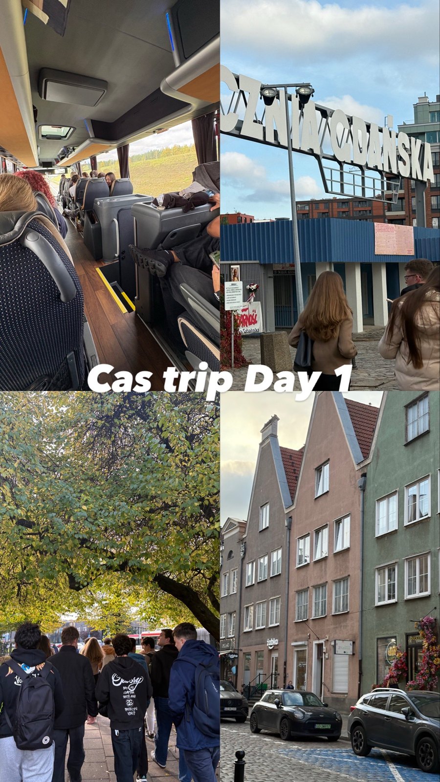Collage from the first day of the CAS integration trip