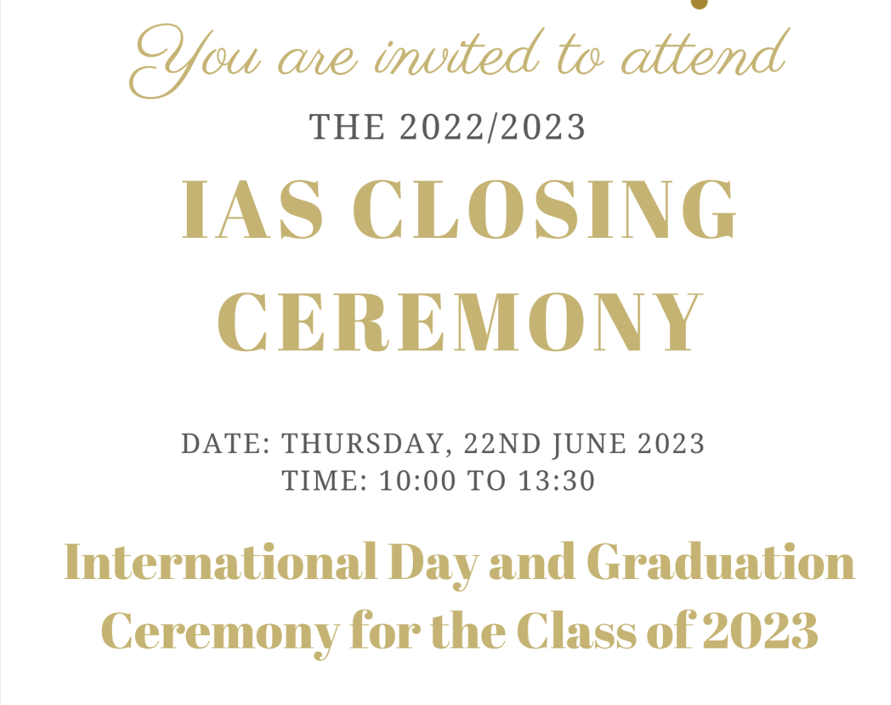 IAS Closing Ceremony 2022/2023 at POLIN || RSVP