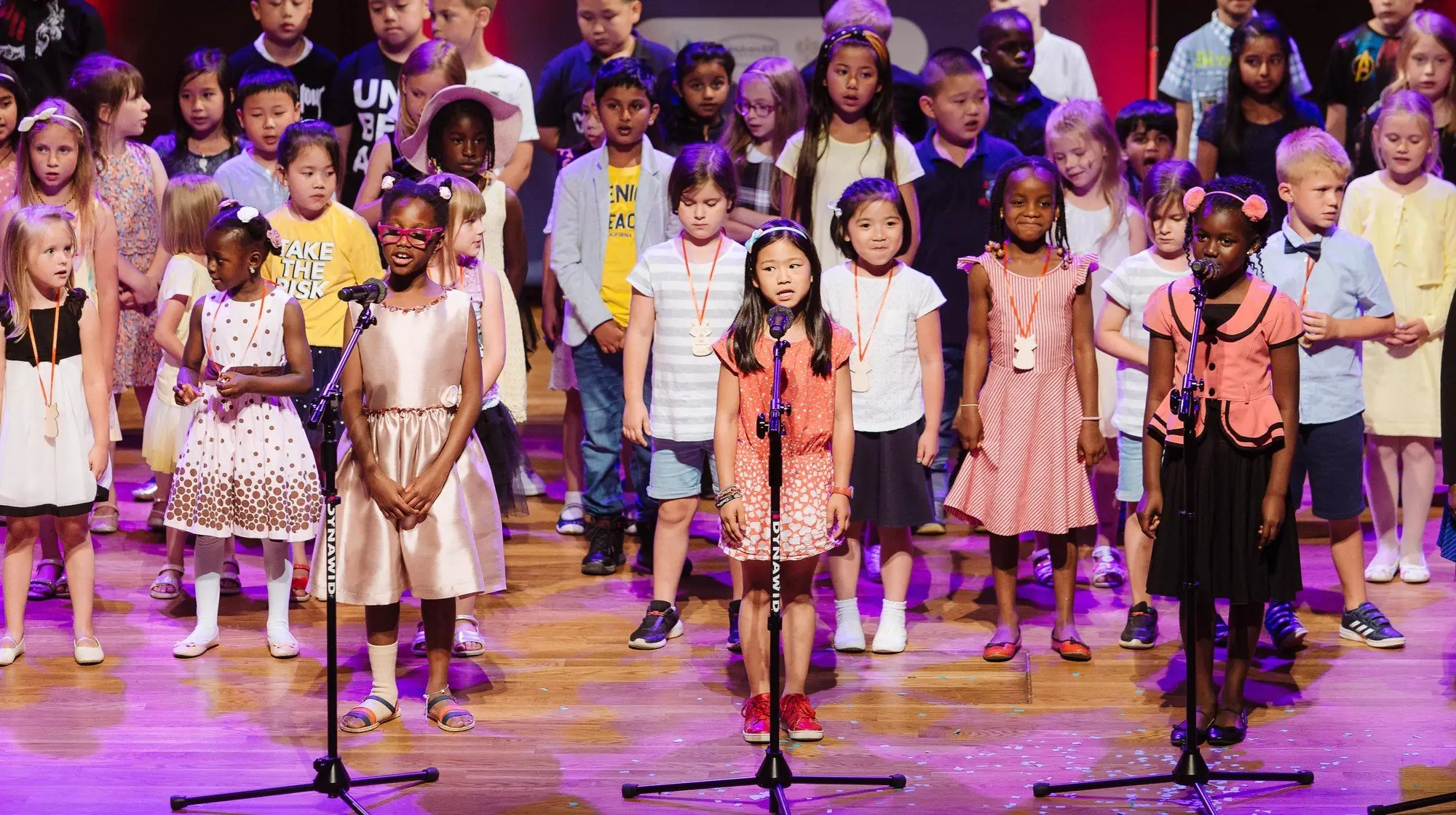 IAS pupils singing in the school choir at the summer concert